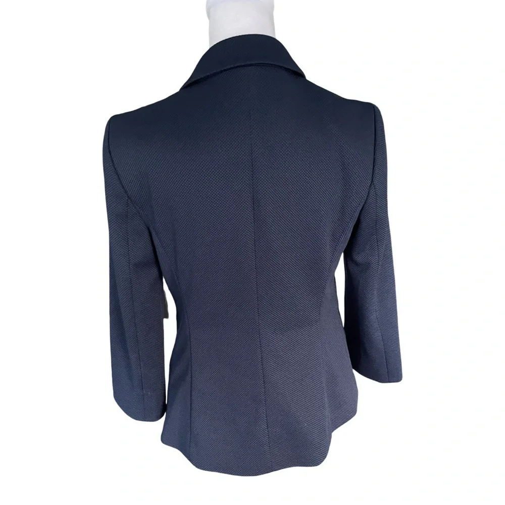 The Limited Navy Blue Double Breasted Blazer with White Buttons Size Small